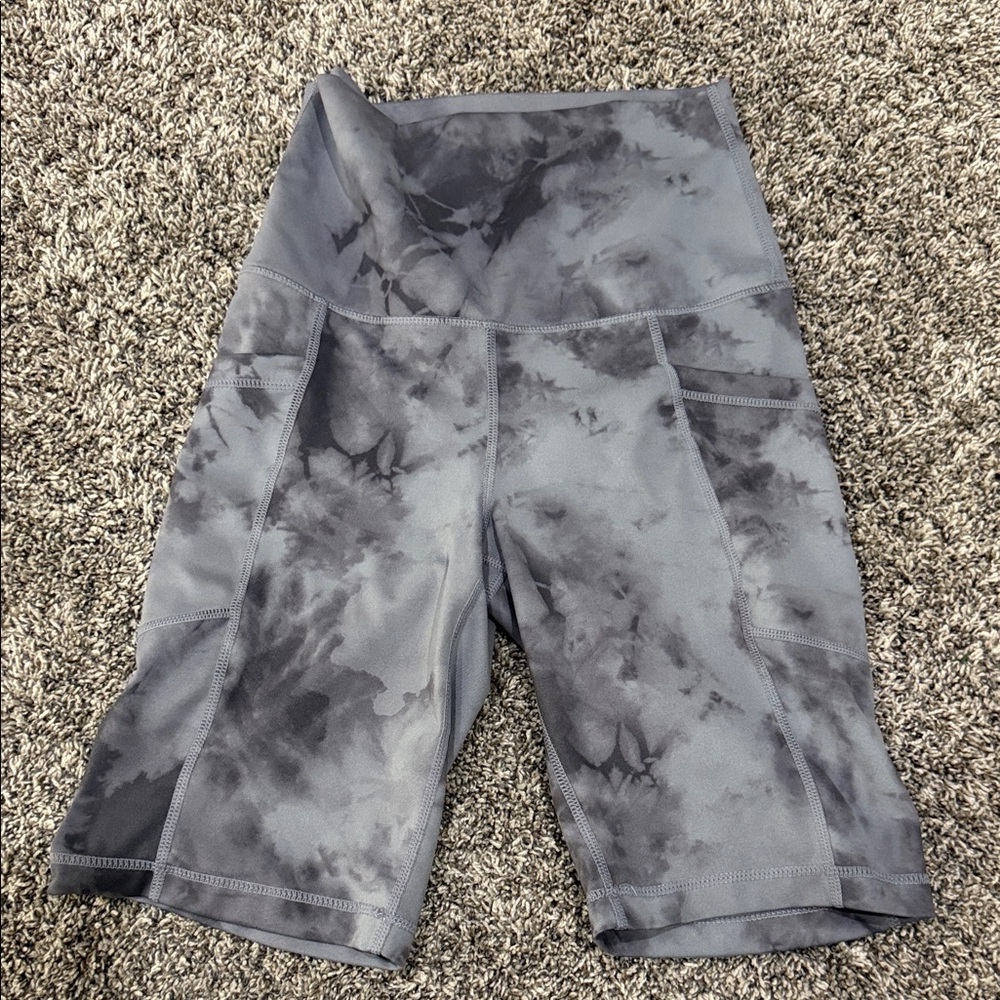 90 Degree By Reflex Charcoal Tie-Dye Shorts